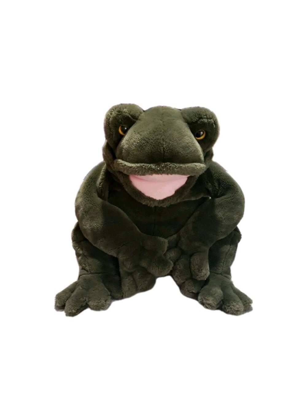 Folkmanis Folktails Extra Large Frog Toad Puppet Green Soft ~16" Sitting